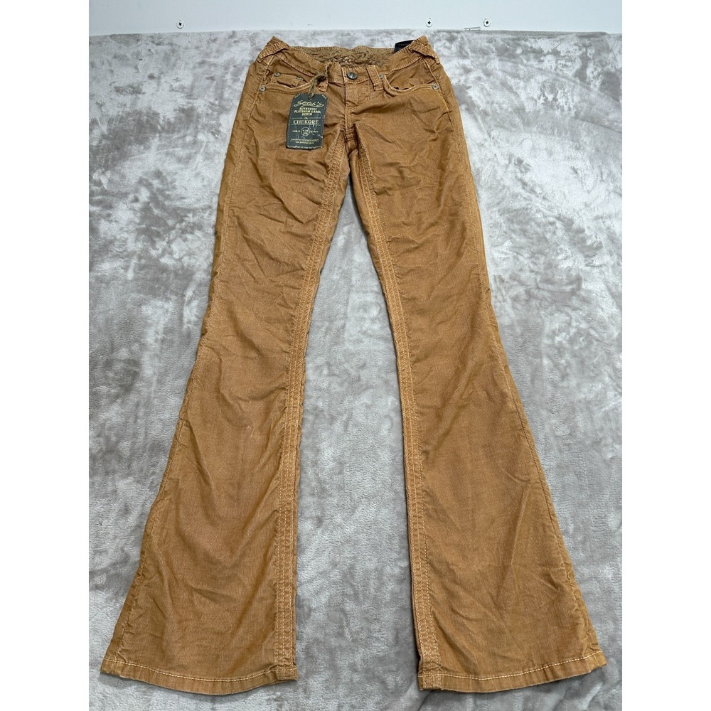 Stitch's Chekore Corduroy Flare Bootcut Pants Saddle Tan Size 24 NWT Low Rise